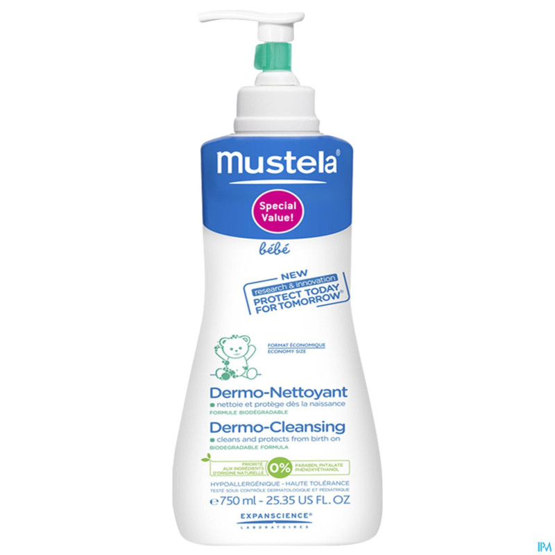Mustela bb dermo nettoyant liq   500ml+100ml promo