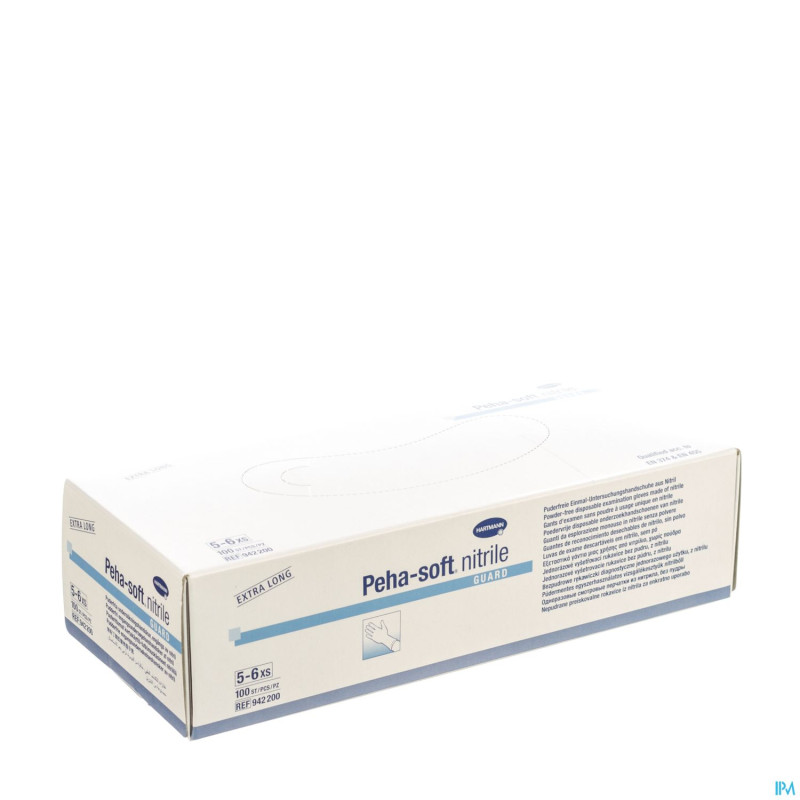 Peha soft gants nitrile guard   xs 100 9422004