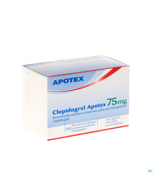 Clopidogrel apotex 75 mg comp pell 100 x 75 mg