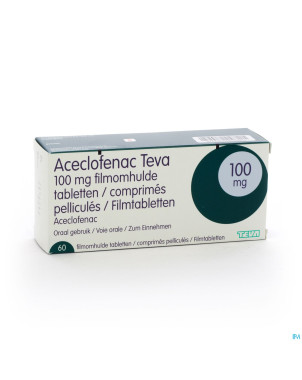 Aceclofenac teva 100 mg comp pell 60 x 100 mg