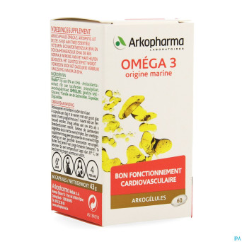 Arkogelules omega 3 origine marine 60 rempl.643668
