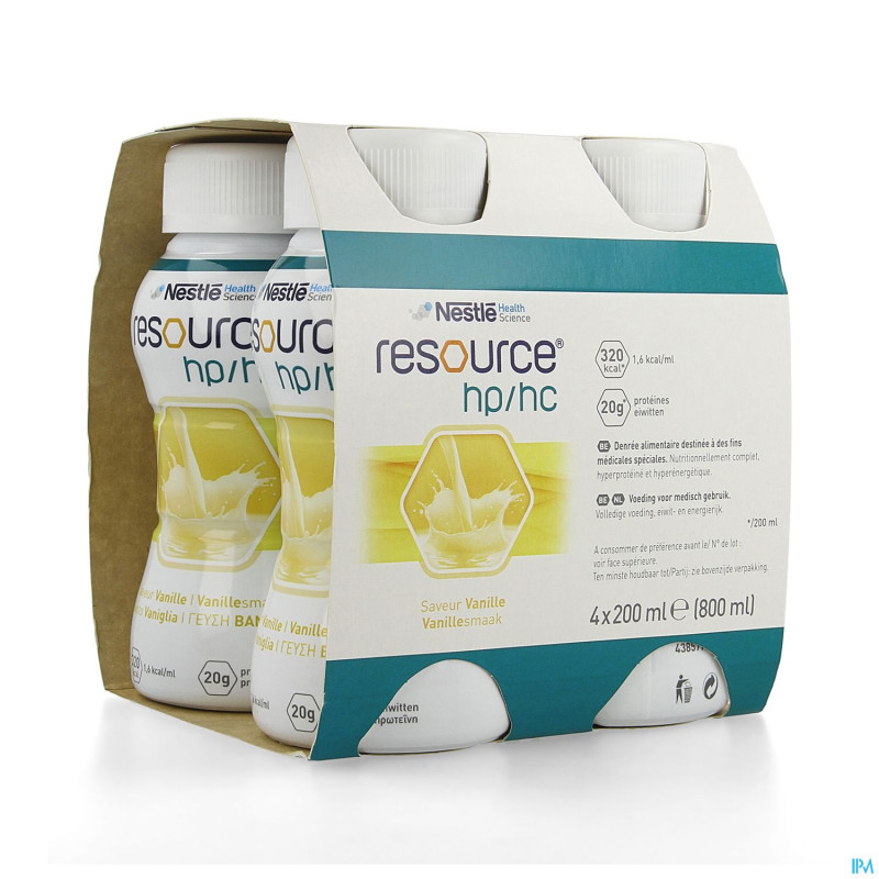 Resource hp hc vanille  bouteille 4x200ml