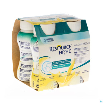 Resource hp hc vanille  bouteille 4x200ml
