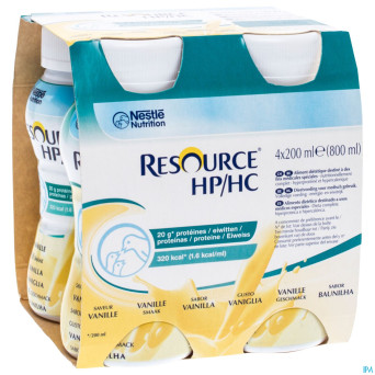 Resource hp hc vanille  bouteille 4x200ml