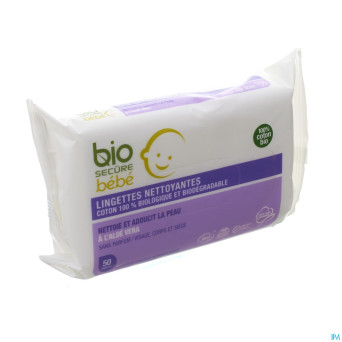 Bio secure bb lingettes biodegrad.aloe vera 50