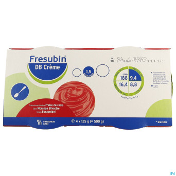 Fresubin db creme fraise de bois    pot 4x125g