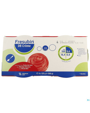 Fresubin db creme fraise de bois    pot 4x125g