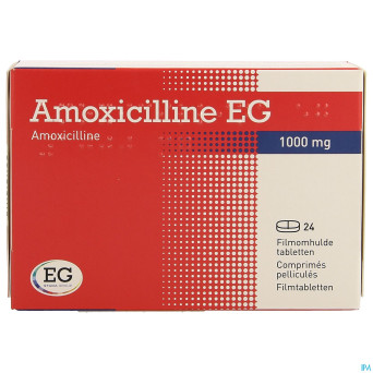 Amoxicilline eg 1000mg comp pell 24 x 1000 mg