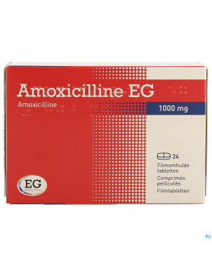 Amoxicilline eg 1000mg comp pell 24 x 1000 mg