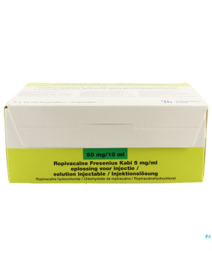 Ropivacaine fresenius  5,0mg/ml sol inj  5 x 10ml