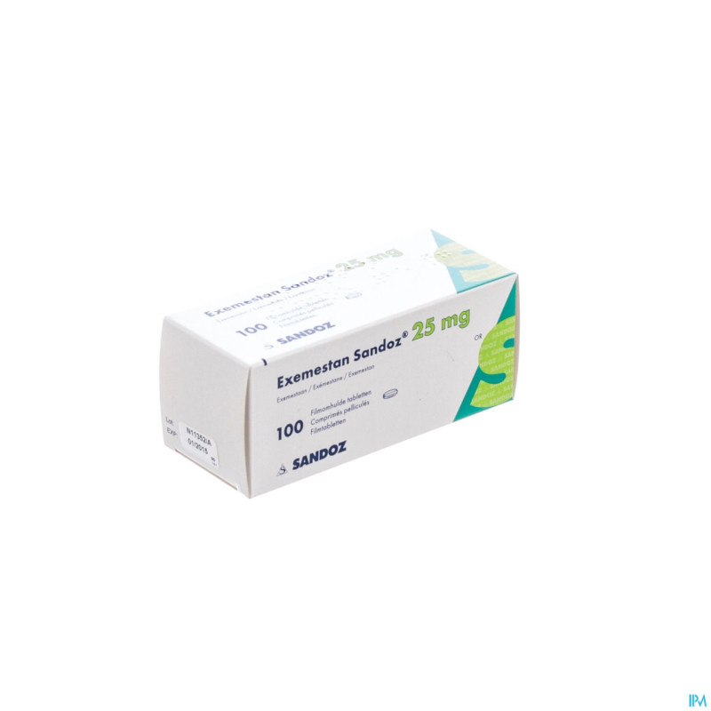 Exemestan sandoz 25 mg comp pell 100 x 25 mg