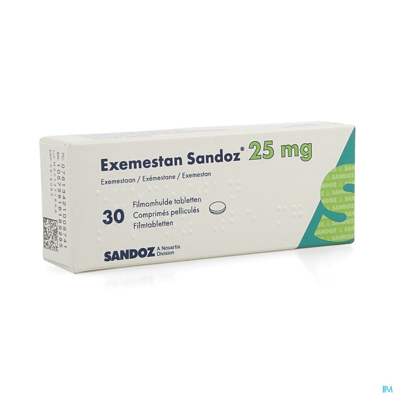 Exemestan sandoz 25 mg comp pell 30 x 25 mg