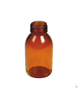 Bouteille ronde lrge brune s/b   30ml 117 aca