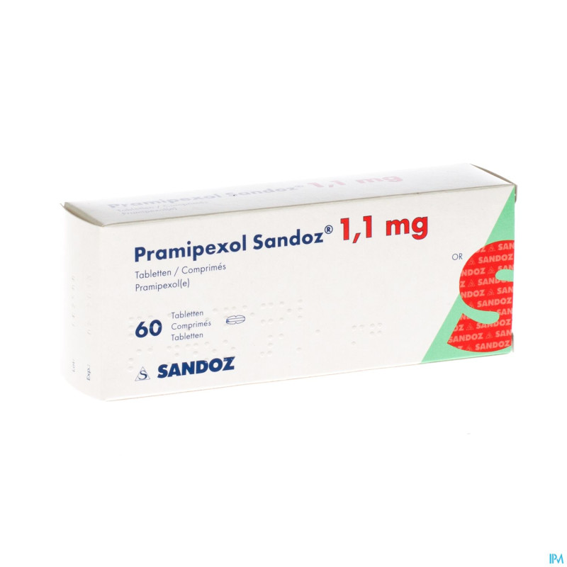 Pramipexol sandoz 1,1 mg tabl 60