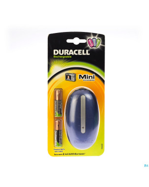 Duracell mini charger color + 2 piles aa