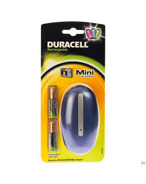 Duracell mini charger color + 2 piles aa