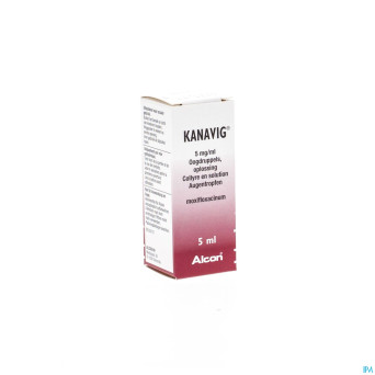 Kanavig 5 mg/ml collyre - oogdruppels 5 ml