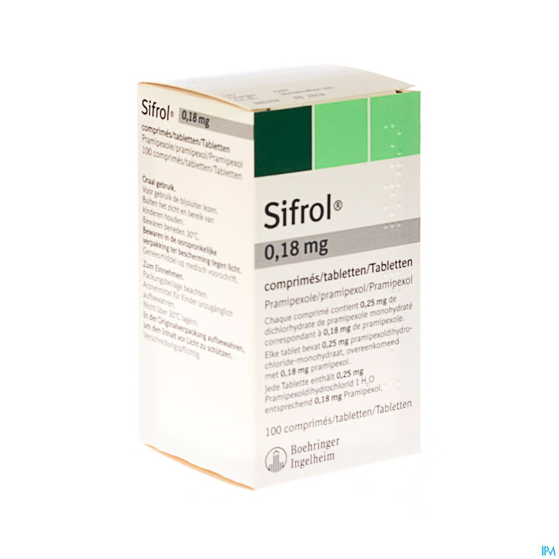 Sifrol comp sec 100 x 0,18 mg