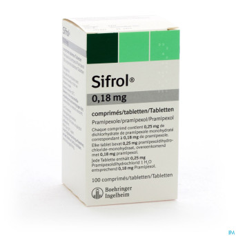 Sifrol comp sec 100 x 0,18 mg