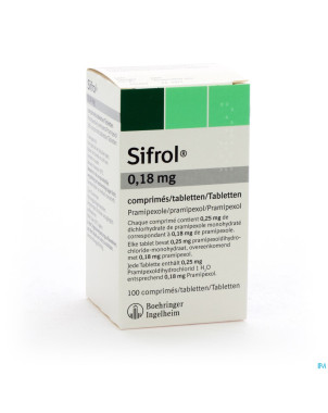 Sifrol comp sec 100 x 0,18 mg