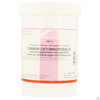Creme cetomacrogol n/tamponnee  500g conf