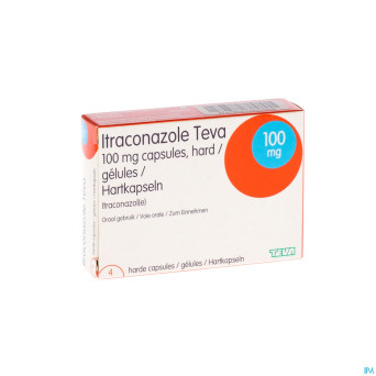 Itraconazole teva 100 mg caps dur   4