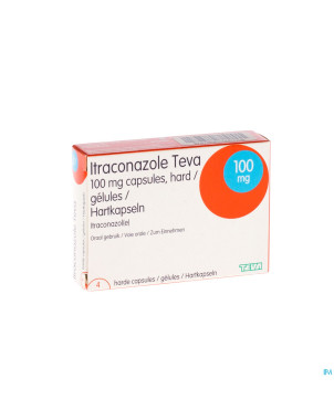 Itraconazole teva 100 mg caps dur   4
