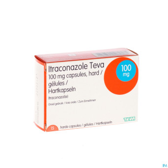 Itraconazole teva 100 mg caps dur  15