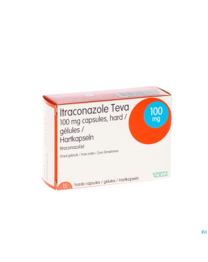 Itraconazole teva 100 mg caps dur  15