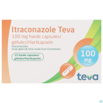 Itraconazole teva 100 mg caps dur  15