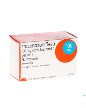 Itraconazole teva 100 mg caps dur  60