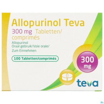 Allopurinol teva 300 mg tabl 100