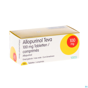 Allopurinol teva 100 mg tabl 100