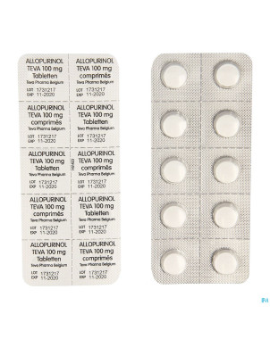Allopurinol teva 100 mg tabl 100