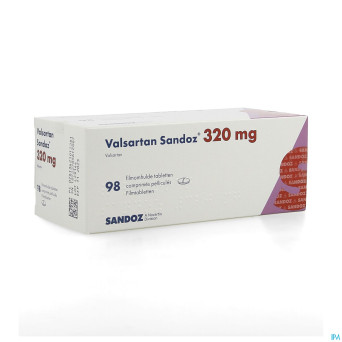 Valsartan sandoz 320 mg comp pell 98 x 320 mg