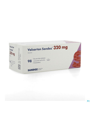 Valsartan sandoz 320 mg comp pell 98 x 320 mg