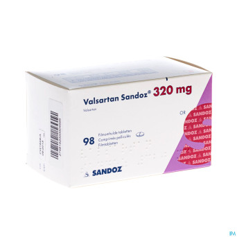 Valsartan sandoz 320 mg comp pell 98 x 320 mg