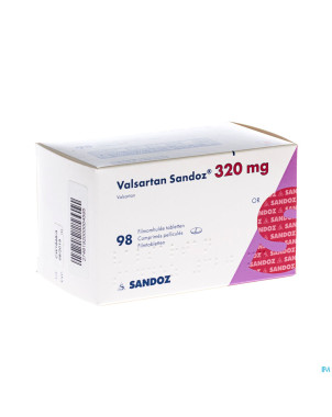 Valsartan sandoz 320 mg comp pell 98 x 320 mg