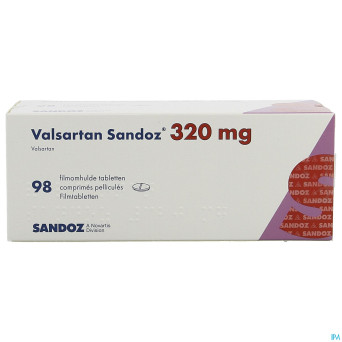 Valsartan sandoz 320 mg comp pell 98 x 320 mg