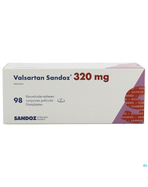 Valsartan sandoz 320 mg comp pell 98 x 320 mg