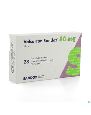 Valsartan sandoz 80 mg comp pell 28 x 80 mg
