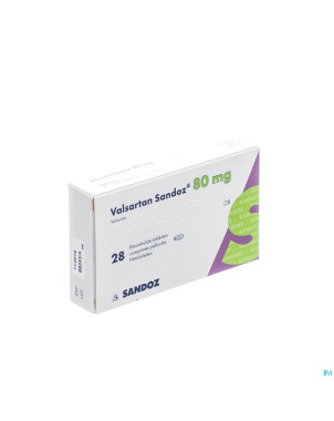 Valsartan sandoz 80 mg comp pell 28 x 80 mg