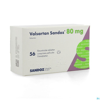 Valsartan sandoz 80 mg comp pell 56 x 80 mg