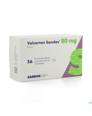 Valsartan sandoz 80 mg comp pell 56 x 80 mg