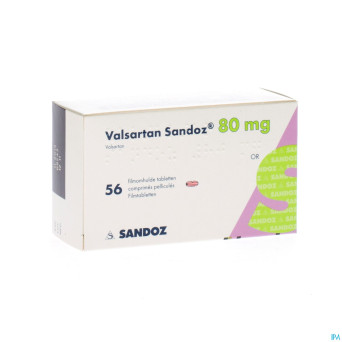 Valsartan sandoz 80 mg comp pell 56 x 80 mg