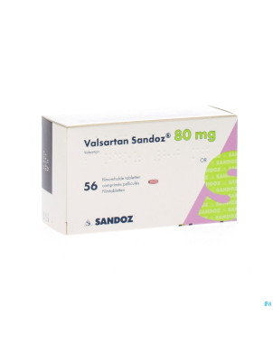 Valsartan sandoz 80 mg comp pell 56 x 80 mg