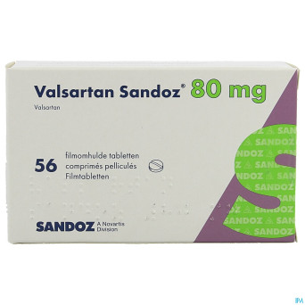 Valsartan sandoz 80 mg comp pell 56 x 80 mg