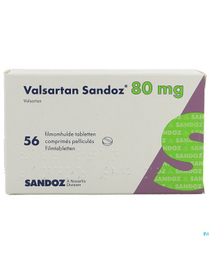 Valsartan sandoz 80 mg comp pell 56 x 80 mg
