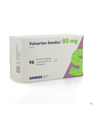 Valsartan sandoz 80 mg comp pell 98 x 80 mg