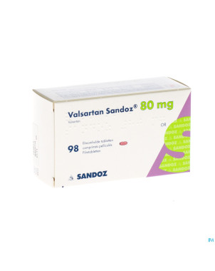 Valsartan sandoz 80 mg comp pell 98 x 80 mg